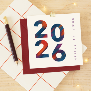 carte de voeux entreprise empreinte