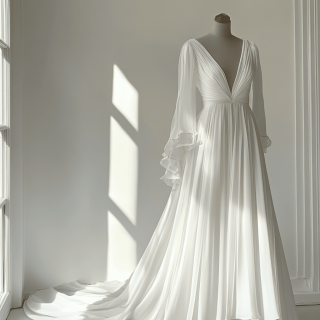 robe de mariée fluide morphologie o
