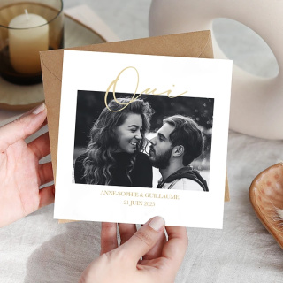 Faire-part mariage en papier recyclé