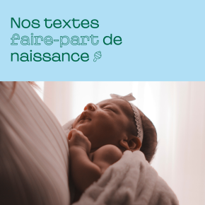 Texte faire part de naissance