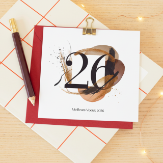 carte de vœux entreprise coup de pinceau