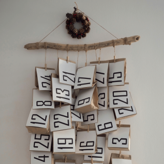 Le calendrier en pochettes kraft