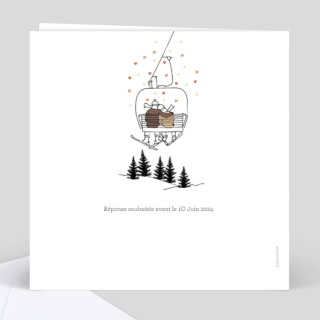 verso faire-part mariage montagne