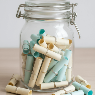 Le calendrier bocal à mots d’amour