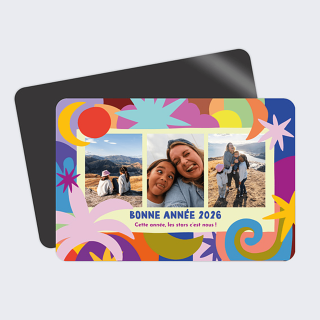 Carte de vœux magnet