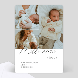carte remerciement naissance Faire parler bébé