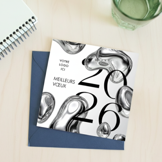 carte de vœux entreprise chrome