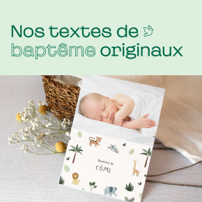 Texte pou un baptême original