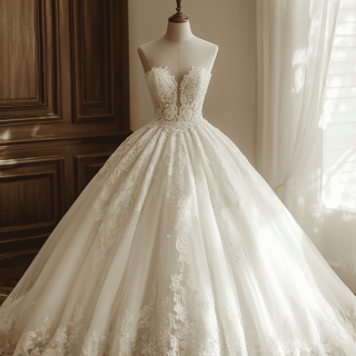 robe de mariée bustier princesse morphologie a