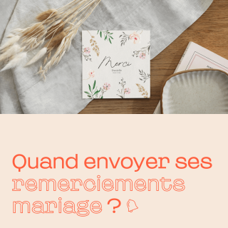 Quand envoyer ses remerciements mariage