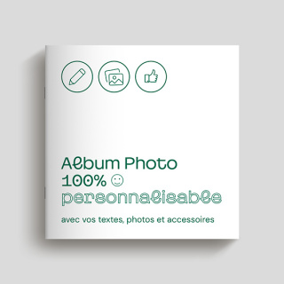 Album photo de mariage 100% personnalisable avec texte et photo