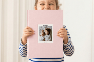 Album photo bébé tissu embossée