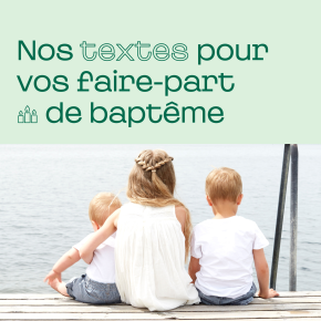 Texte faire part baptême