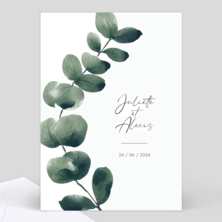 faire-part mariage eucalyptus