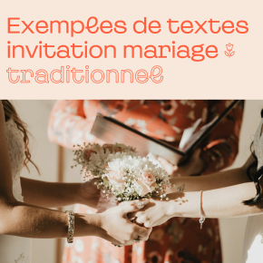 Texte invitation mariage traditionnel