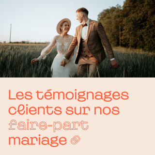 témoignages client faire part mariage