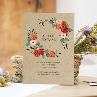 Faire-part mariage champêtre