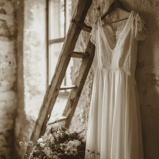 robe de mariée fluide manches courtes morphologie 8