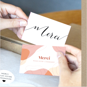 Carte remerciement commande