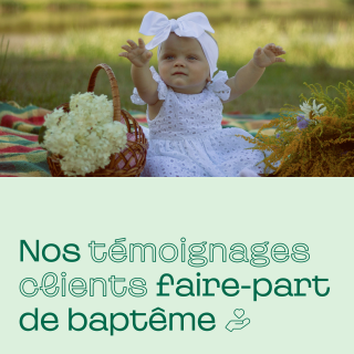 témoignages clients faire-part de bapteme