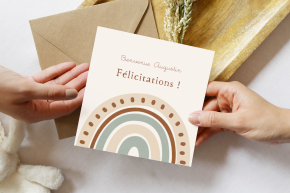 Carte de félicitation naissance