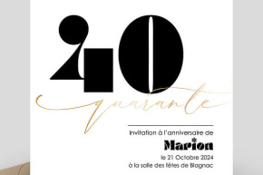 Carte anniversaire 40 ans