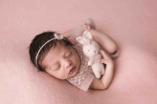 shooting bébé rose