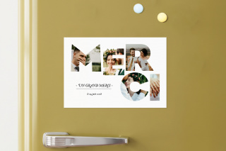 Magnet remerciement mariage