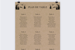 Nos plans de table de mariage