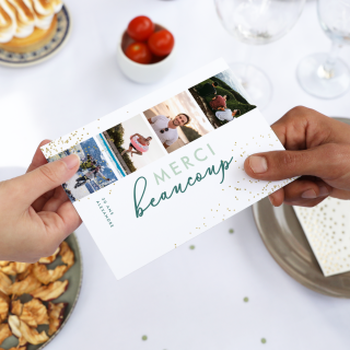 Carte remerciement anniversaire