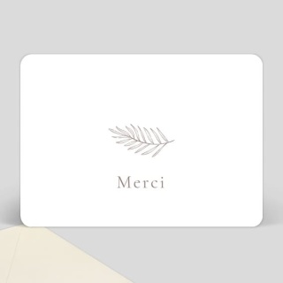 remerciements décès gravure végétale