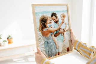 Un cadre photo prêt à exposer vos souvenirs