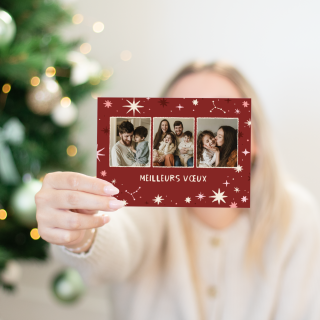 carte de voeux tryptique cosmic