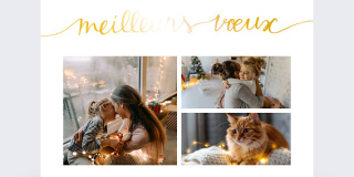 Les cartes de voeux dorure