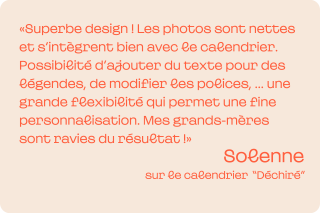 Témoignage client sur le calendrier