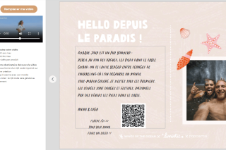 ajouter une vidéo souvenir sur une carte postale