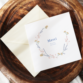 Carte remerciement décès