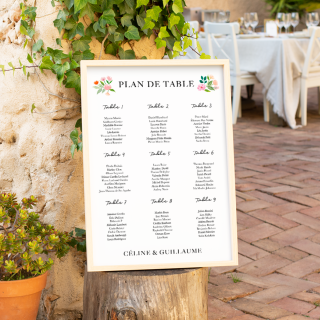 Plan de table mariage