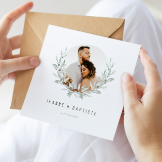 Faire-part mariage avec photo