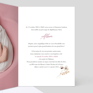 témoignagne faire part bapteme